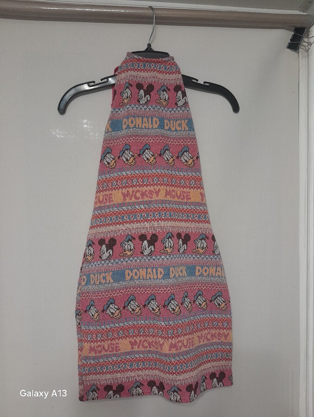 Zara Donald Duck & Mickey Mouse Knit Halter Top Dress